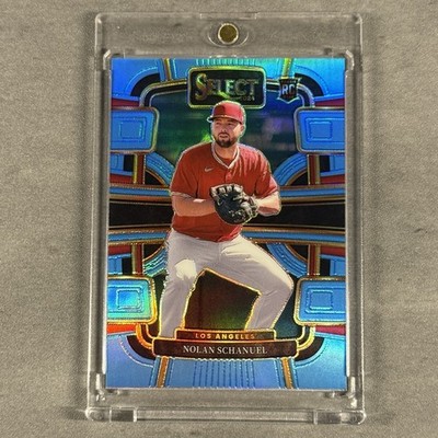 2024 Panini Selec- Nolan Schanuel #26 Neon Blue Prizm /199 RC Rookie Angels