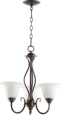 Spencer - 3 Light Chandelier in Quorum Home Collection style - 20 inches wide by