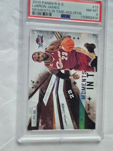 2010 Panini Rookies & Stars LeBron James Moments In Time HOLO FOIL #77/199 PSA 8 - Bild 2 von 5