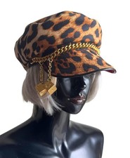 Christian Dior Galliano Leopard Gambler Hat Dice Charm Chain Size 57 2004 USED