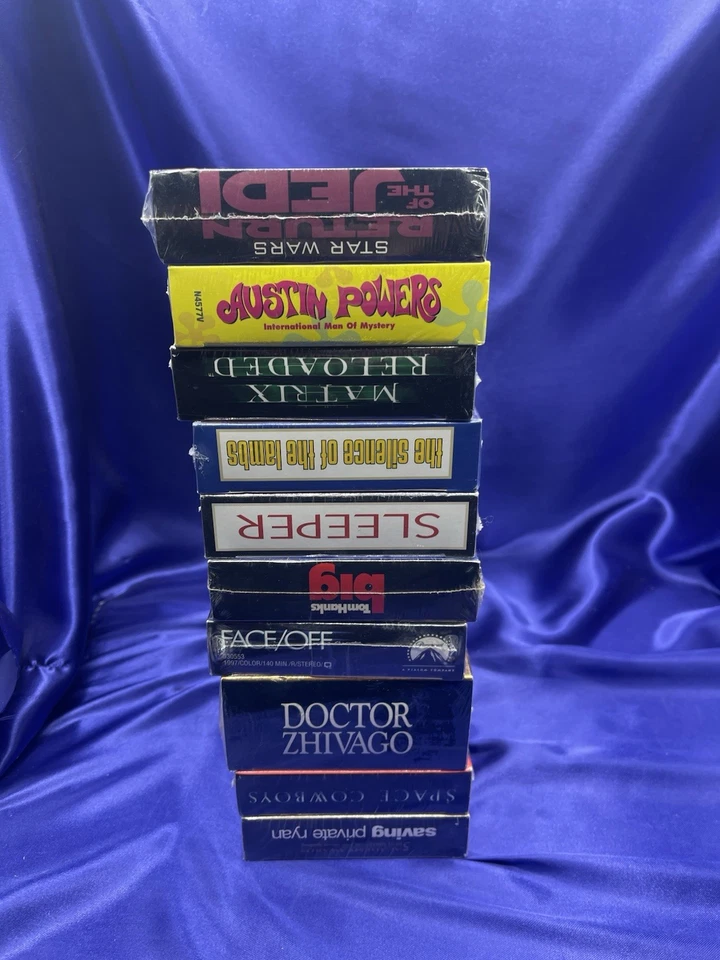 New Lot of 10 Sealed VHS Movies – Star Wars, Matrix, Saving Private Ryan, other Foto 4 de 4