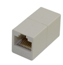 Inline Coupler RJ45 Cat5e Jack Straight Female to Female White