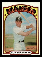 1972 Topps Ron Blomberg RC #203 - New York Yankees - EX
