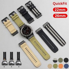 For Garmin Fenix 8 E 7 7X 6 6X Pro 5 5X Plus Quick Fit Nylon Watch Band Strap