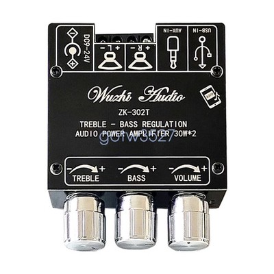 ZK-302T Stereo Bluetooth Audio Digital Power Amplifier Board 30W+30W 2-Channel