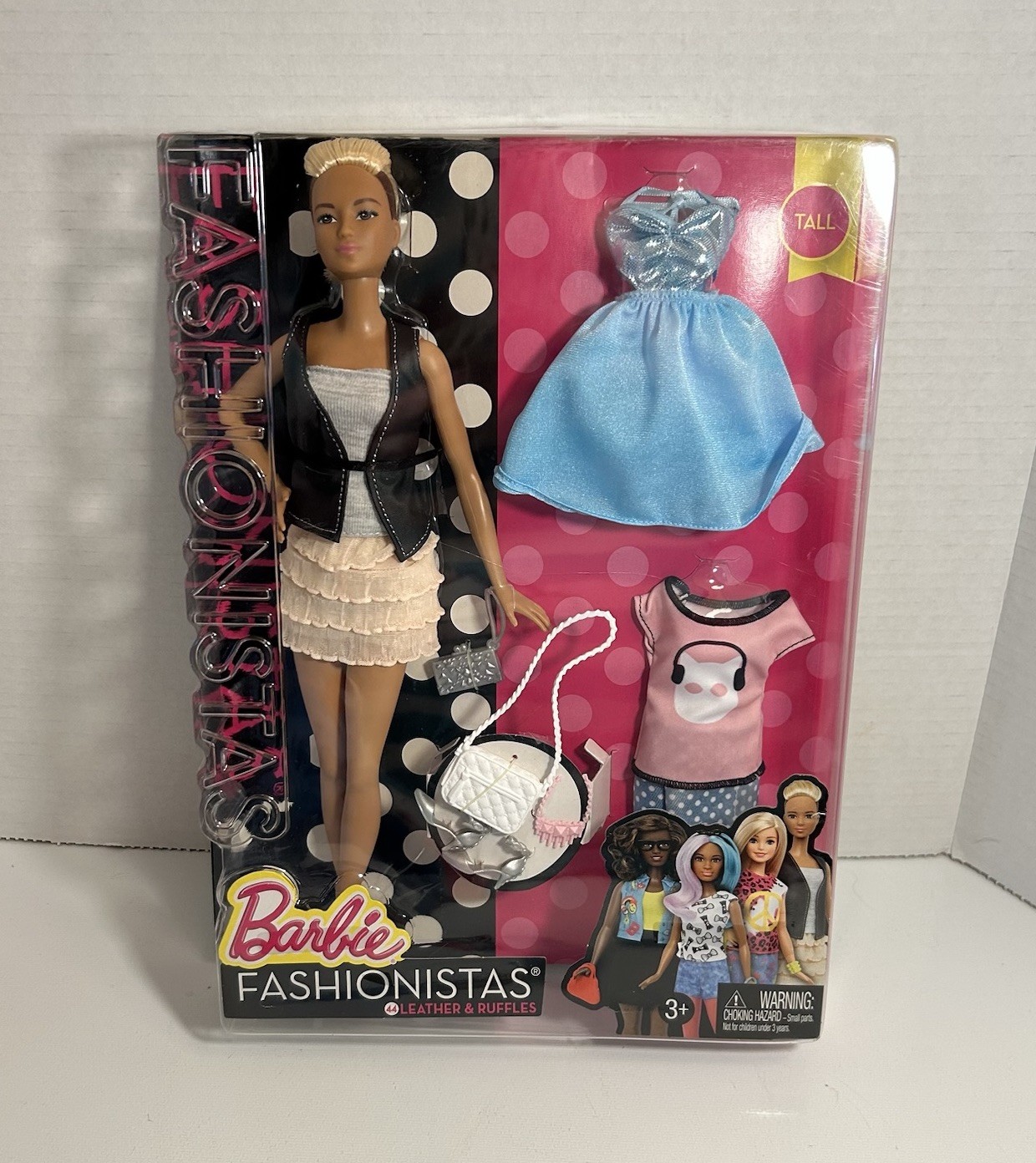 NIB Mattel 2015 Barbie Fashionistas Tall #44 Leather and Ruf