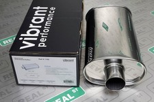 Vibrant Performance Streetpower Oval Muffler 2.5 Inletoutlet Center-center Vibrant Performance Streetpower Oval Muffler 2.5 Inletoutlet Center-center