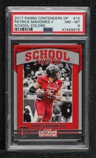 2017 Panini Contenders Draft Picks School Colors Patrick Mahomes II PSA 8 1lc0