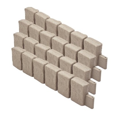 47.2x9 Inch No Dig Fake Landscape Edging Fade Resistant  Cobble Stone Edging