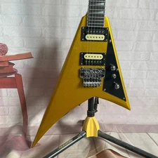 Yellow JS Series JS32T Rhoads Electric Guitar HH Pickup Chrome Part Floyd Rose