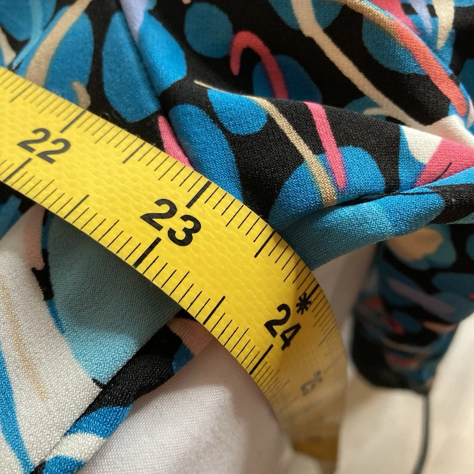 Blusa floral azul vintage para mujer Anne Klein est. Talla 2X Statement Fairy Boho Foto 4 de 4