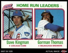 1980 Topps #202 Dave Kingman / Gorman Thomas HR Leaders Cubs Brewers 8 - NM/MT