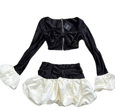 ALEGA THE LABEL Colyna Set. Mini Skirt And Ruffled Crop Top