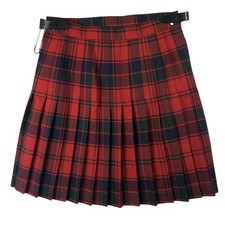 James Pringle Weavers Womens 10 Red Tartan Plaid Scotland Wool Skirt