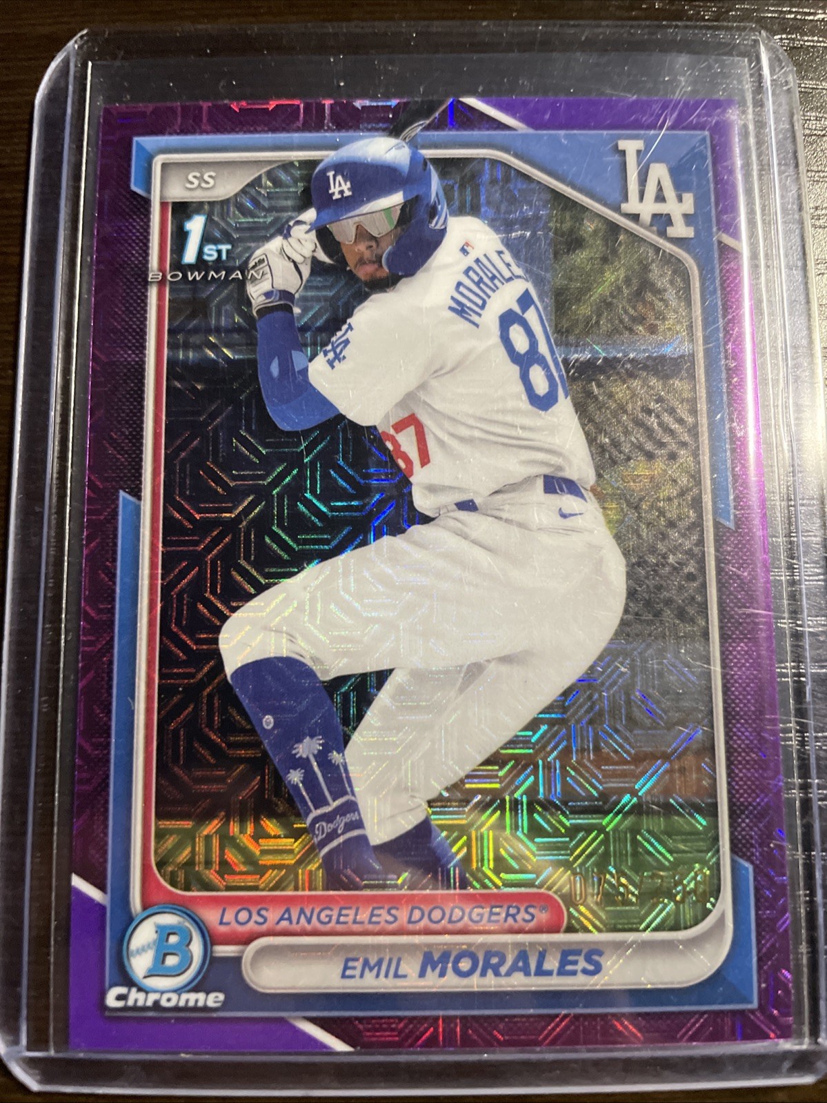 2024 Bowman Chrome - Prospects Emil Morales #BCP-221 Purple Mojo Refractor /250