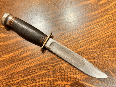 1930's MARBLE'S IDEAL 5 5/8'' Blade Knife 9 3/4'' OA  Sm Nut