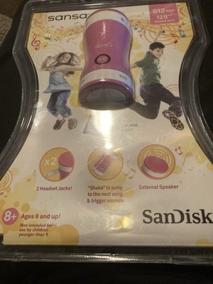 SanDisk Sansa Shaker Pink MP3 Player 512 MB Kids Digital Music