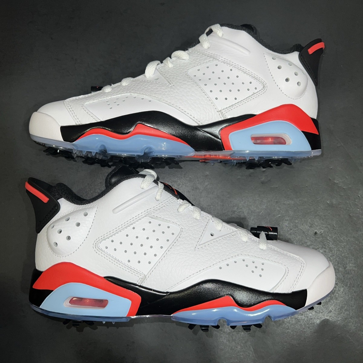 シューズ(男性用) NIKE JORDAN RETRO 6 GOLF White Infrared Sz 8 - NIKE JORDAN RETRO 6 GOLF MENS 'WHITE INFRARED' [ DV1376-106