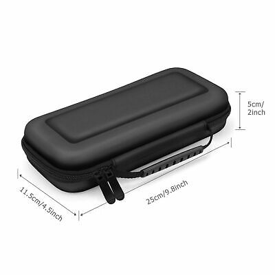 Buy Nintendo Switch Black Slim EVA Hard Travel Case Cover With 10 Game Storage Strap