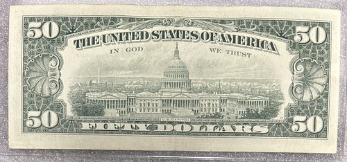 1969 Cleveland D Note $50 Dollar Bill 50BL57 - Picture 2 of 2