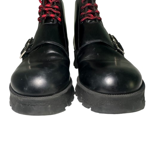 Christian Dior Homme Leather Lace Up Boots Men Size 7/Women 9 (40) Black 16HBM - Picture 6 of 13