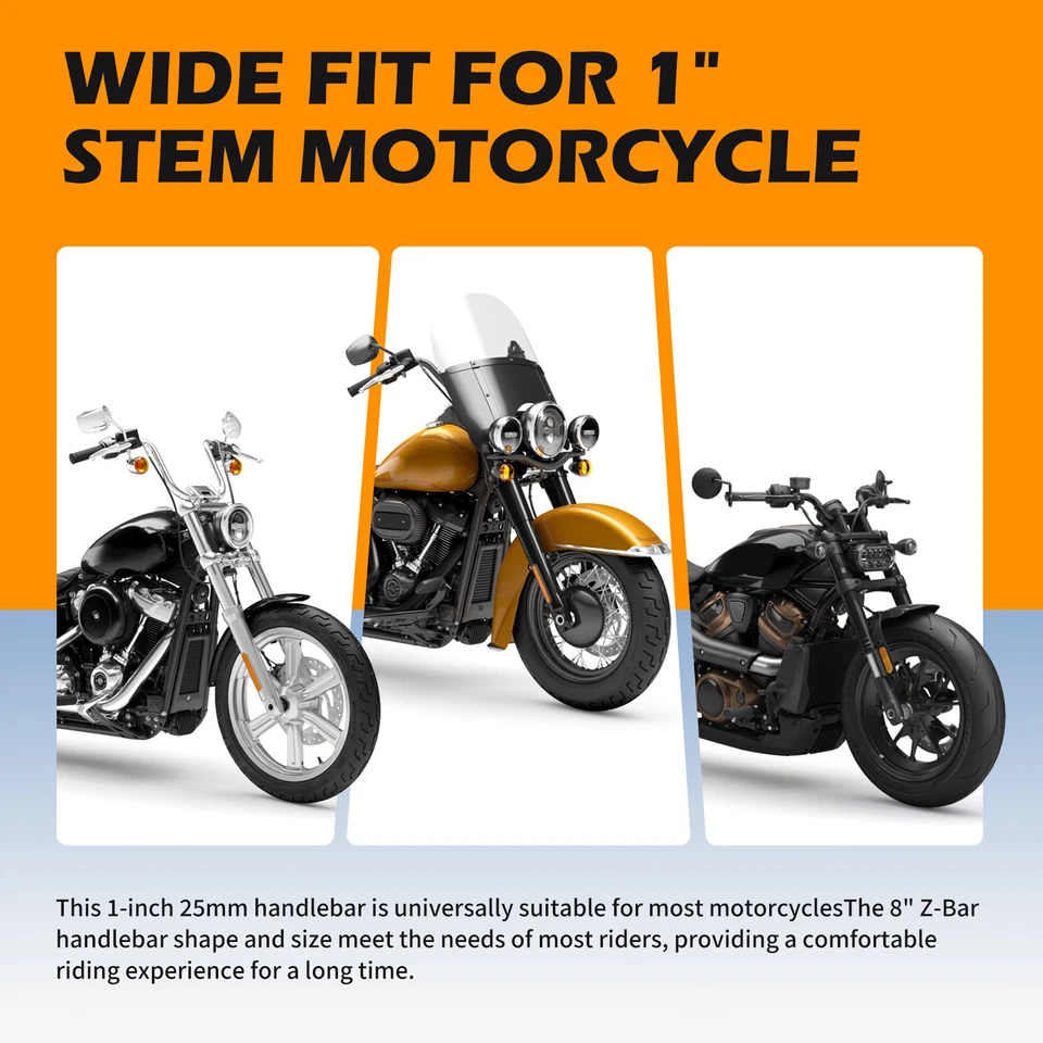 Manillar colgante Ape para Honda Shadow VT 750 1100 / VTX 1300 8" 10" elevación 1" Foto 4 de 4