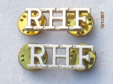 Royal Highland Fusiliers, RHF, Staybright in alluminio anodizzato, coppia