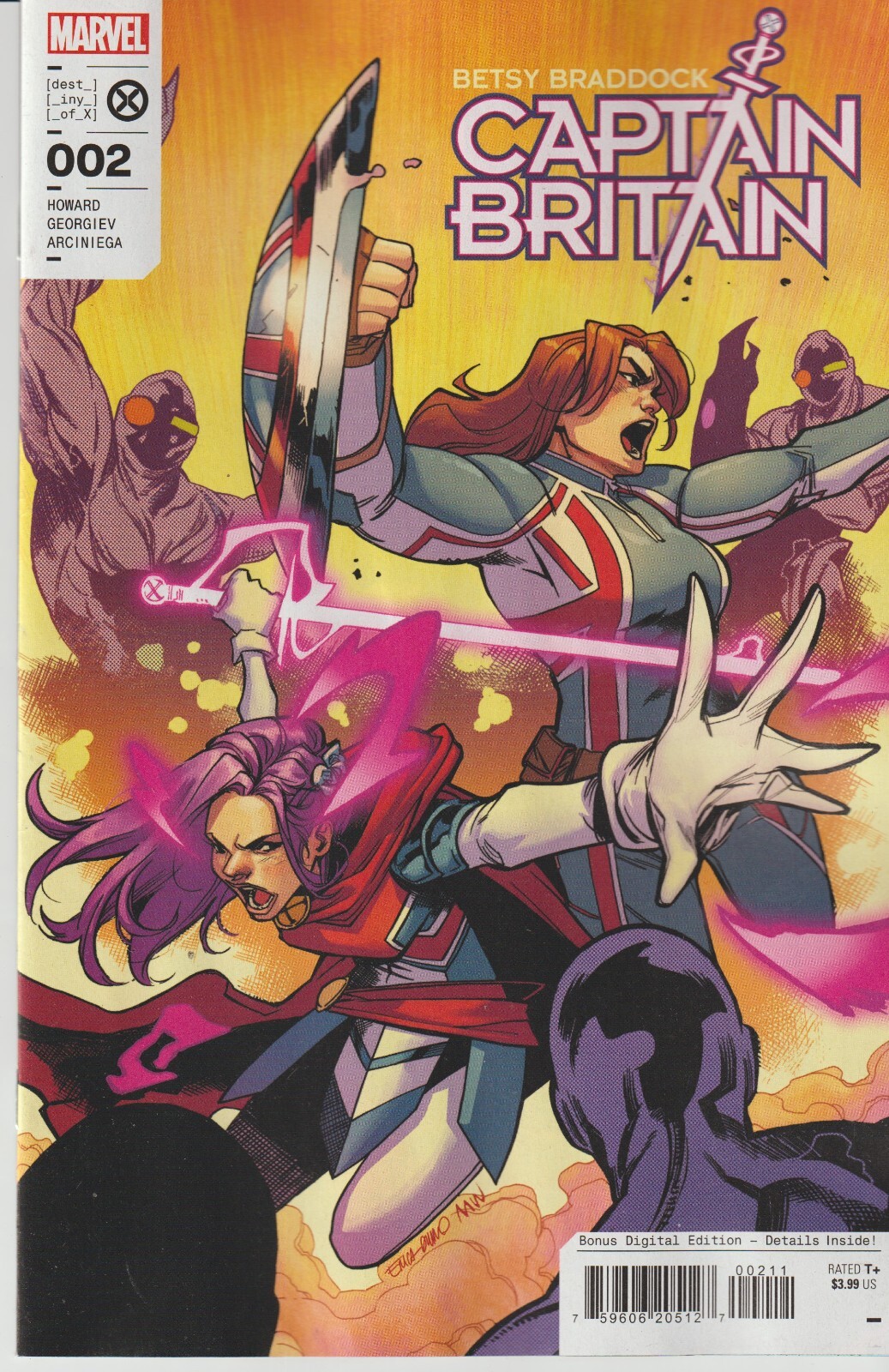MARVEL COMICS BETSY BRADDOCK CAPTAIN BRITAIN #2 MAY 2023 1ST PRINT NM