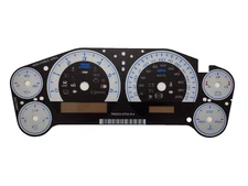 Custom Silver Gauge Face Overlay for 2007-2013 GM Truck and SUV Gauge Clusters