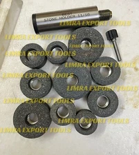 Valve Seat Grinding Stones With Stone Holder & Driver - SIOUX Type Thread 11/16"