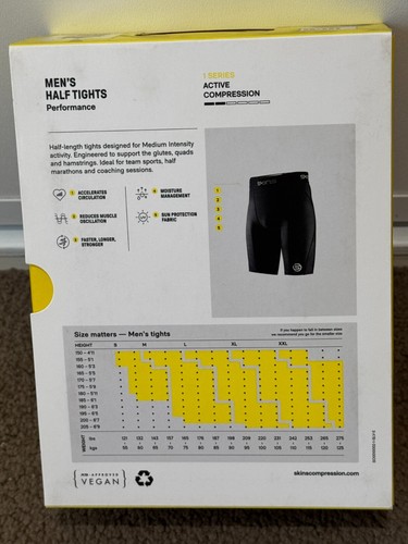 Skins Series 1 Active Compression Half Tight Shorts Mens 2XL Neutral New W/ Box - Picture 2 of 6