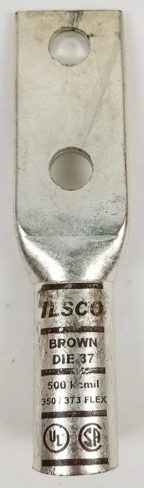 6 ILSCO CLWD-500-12-134 Compression Lug with Window Two Hole Brown Copper NEW - Image 3 of 4