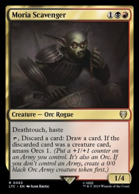 Moria Scavenger 0063 Non Foil Rare LOTR Commander MTG Near Mint