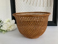 225⚜️ Panier Corbeille à Papier, Cache Pot en Osier Vintage Hauteur 14 Cm