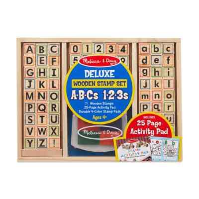 Deluxe Holzstempelset - ABCs 123s Melissa & Doug