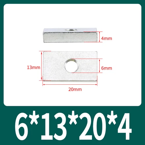 Rechteckige Vierkantmuttern Gleitblöcke für Alu Zubehör, mechanische Ausrüstung - Picture 47 of 73