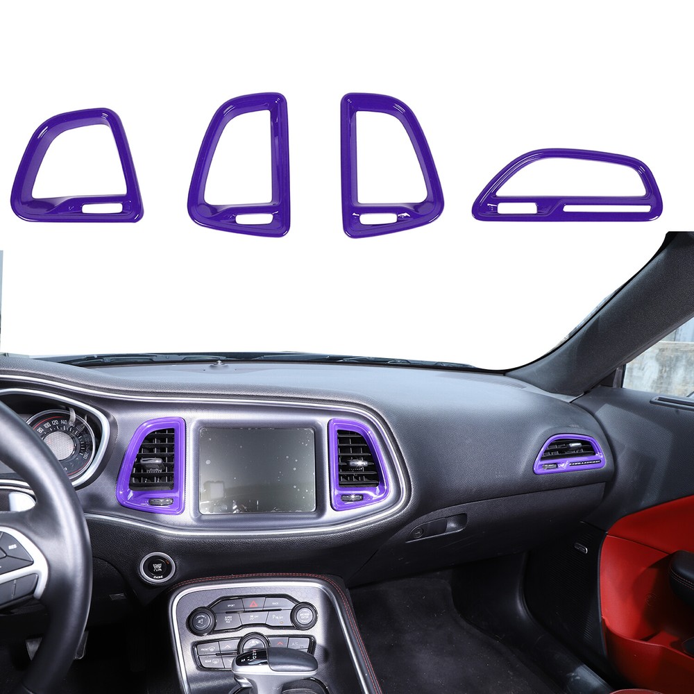 Center Console Air Outlet Vent Trim Purple for Dodge Challenger 15+ Accessories