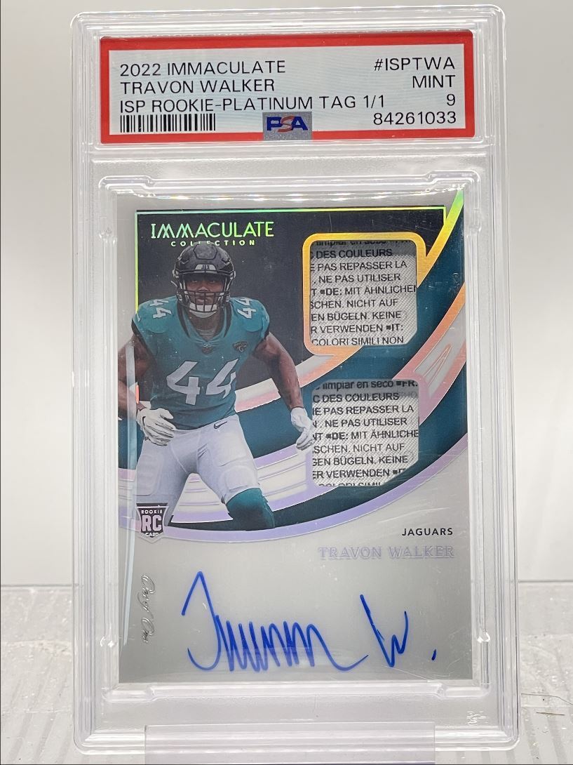 Travon Walker Panini Immaculate Collection Immaculate Signature Patches Rookie #ISPTWA Platinum Tag 1/1
