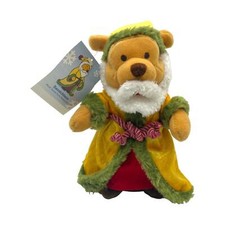 Disney Store - Pooh Santa From Switzerland - 11 In Series - Mini Bean Bag - 8"