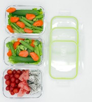 Living Express 3 Pieces Glass Food Storage Container With Snap Locking Lid Ai... on sale Living Express 3 Pieces Glass Food Storage Container With Snap Locking Lid Ai... on sale