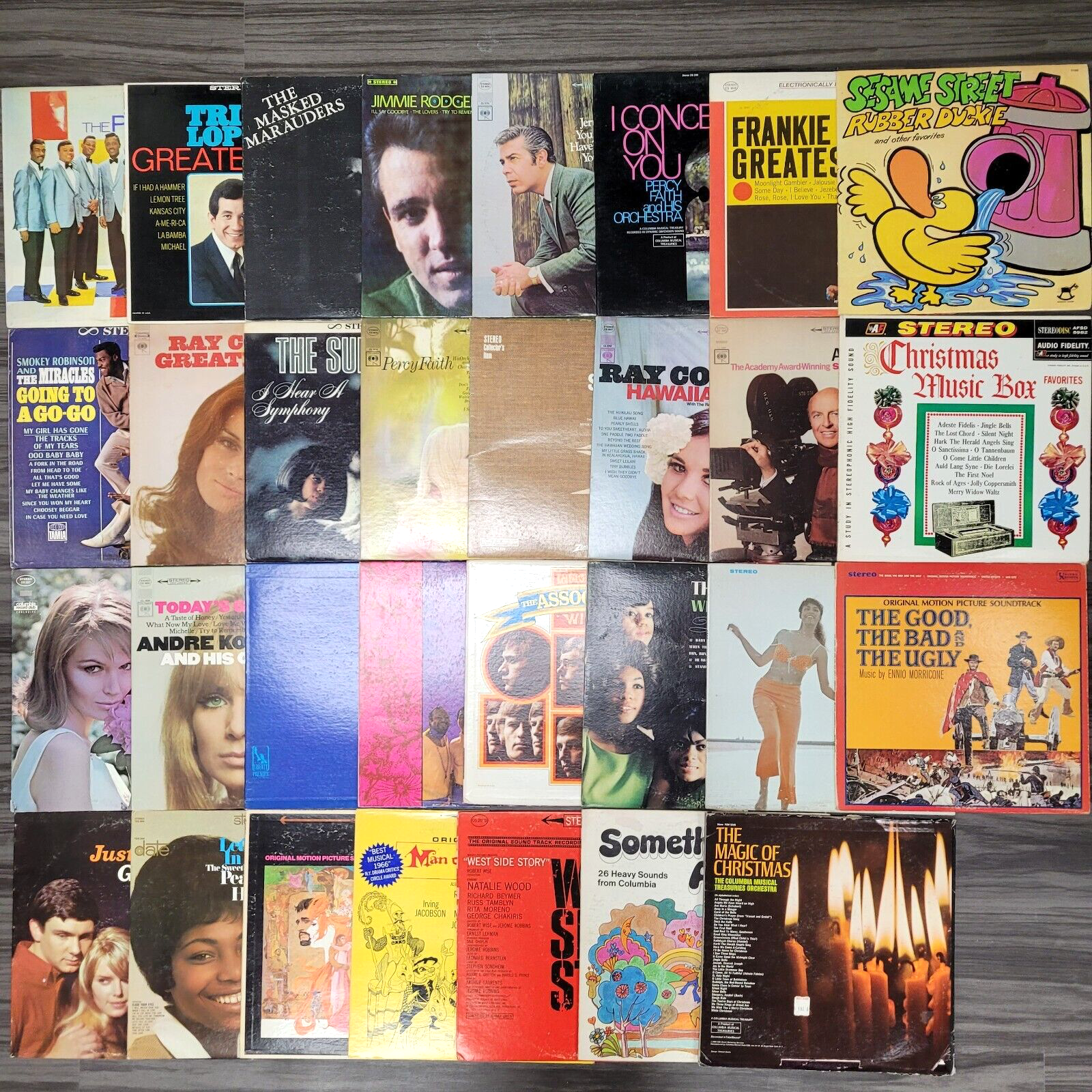 Vintage 60s 70s Soul Musicals Vinyl Lot - Supremes Camelot West Side Story 30+ Records  -image