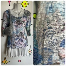 Vintage Y2K Grunge Fairy Burnout Abstract Tattoo Tee T Shirt S M
