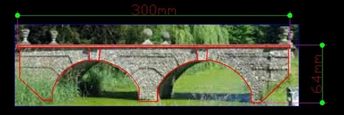 HO 1:87 DOUBLE ARCH STONE BRIDGE LASER ENGRAVED - Picture 8 of 9
