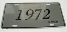 Mopar License Plate 1972 Chrysler Dodge Plymouth 72