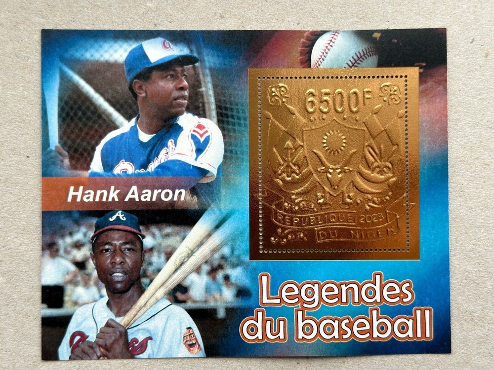 Stamps. Baseball 5 blocks Foil Bronze perforated NEW 2023 year