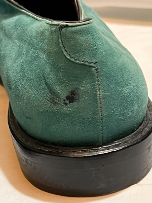 VITTORIO RICCI MENS BLUE/GREEN SUEDE LOAFER SHOES SIZE 11.5 