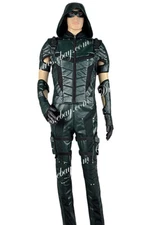 Green Arrow Season 4 Oliver Queen Cosplay Costume Combat Uniform Hoodie Full Set
