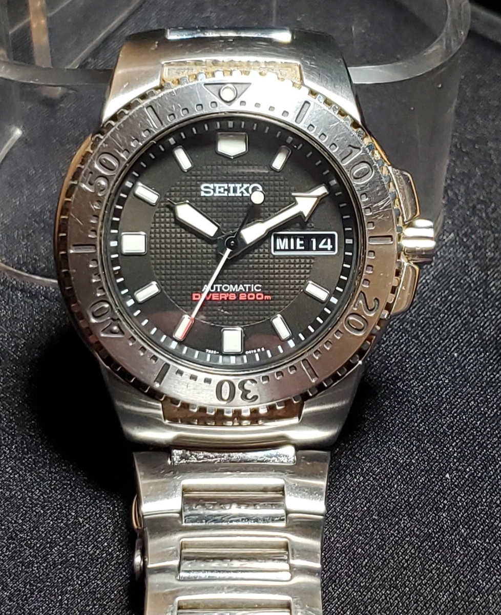 SEIKO Black Knight Scuba Diver's 200M 21J Automatic Watch 7S26