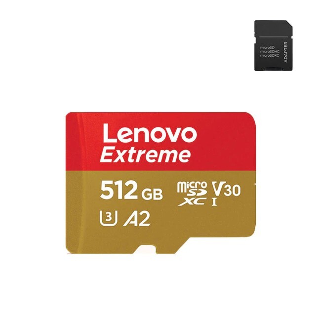 Lenovo - 3枚セット Lenovo MicroSD 512G Switch対応 microSDXCカード 512GB Class10 UHS-I U3 高耐久 SDカード変換