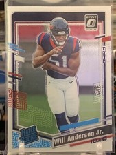2023 Donruss Optic Holo Rated Rookie Will Anderson Jr. Dallas Texans #246 6Q